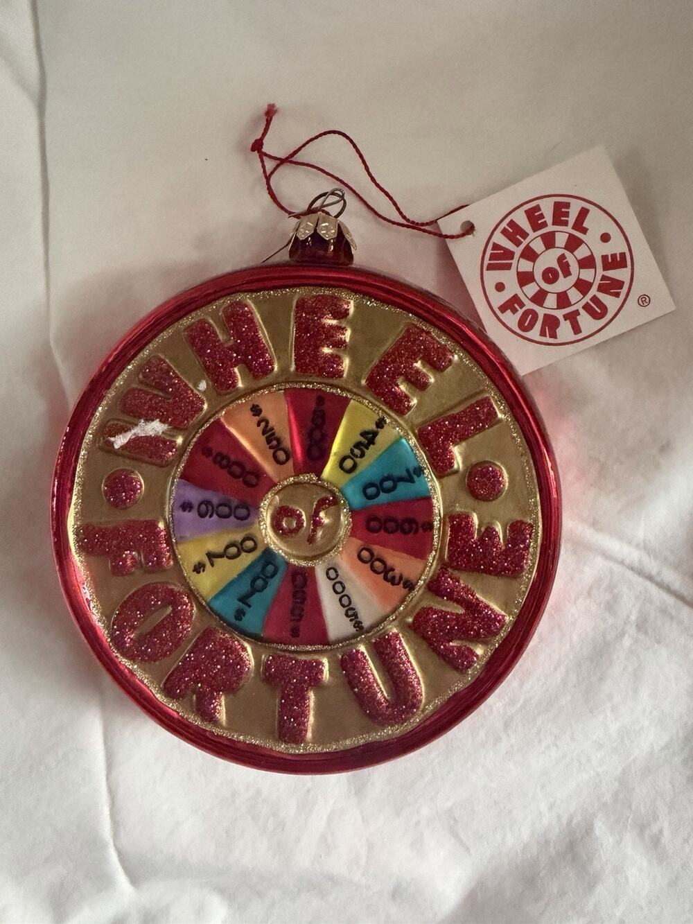 Polonaise Wheel of Fortune Glass Christmas Ornament AP1071